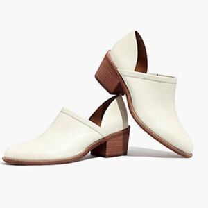 Madewell The Brady Lowcut Bootie in Bone, Size 7